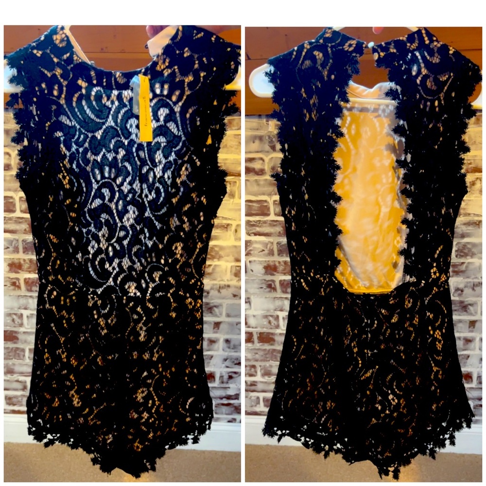 Black lace romper